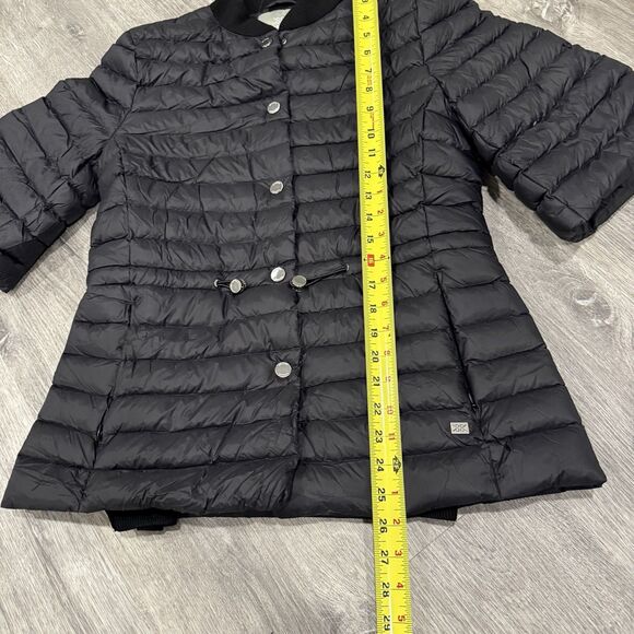 Soia & Kyo Women's S Macy Light Down Knit Jacket Elbow Sleeves Semi Fitted Black - Picture 9 of 16